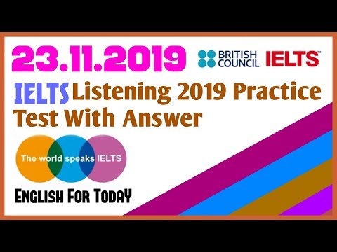 British Council IELTS Listening 2019 Practice Test With Answer | 23.11.2019