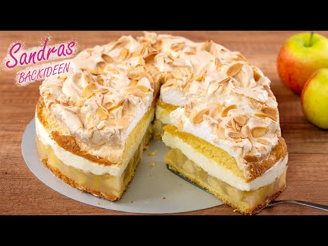 Apple Meringue Cake - incredibly delicious | Apple cake with meringue | Apple Meringue Cake