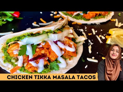 Chicken Tikka Masala Tacos with Chimichurri Sauce