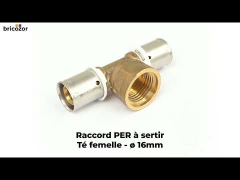 Raccord PER à sertir - Té femelle - pour tubes de diamètre 16 mm BOUTTÉ