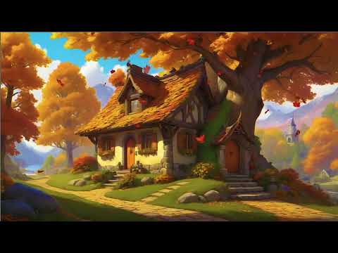 1954's Vintage Autumn - Vintage oldies playing in another room (falling leaves sounds, birds) ASMR