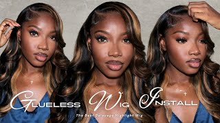 how to get the perfect bombshell curls | best balayage highlight wig install | FT. KissLove hair