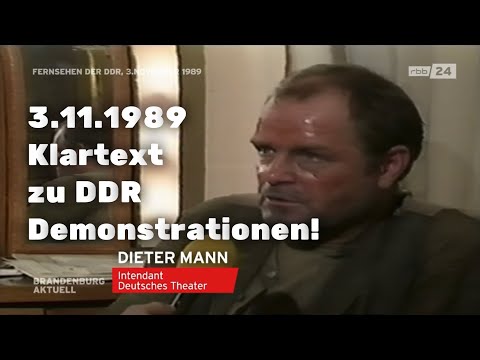 Dieter Mann (DDR Schauspieler) spricht am 3.November 1989 wahre Worte.