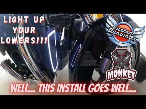 Lightin' up your lowers! Custom Dynamics lower fairing lights!!!
