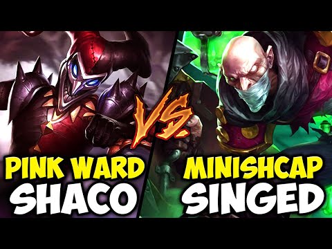 PINK WARD SHACO VS. THE RANK 1 SINGED MINISHCAP (ANNOYING ONE TRICK BATTLE)