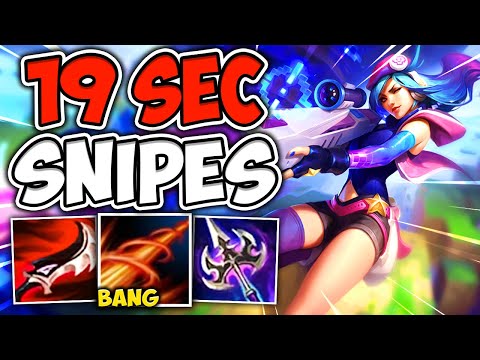 SNIPE FOR 2500 DAMAGE EVERY 19 SECONDS! ONE SHOT LETHALITY CAIT IS HILARIOUS - League of Legends
