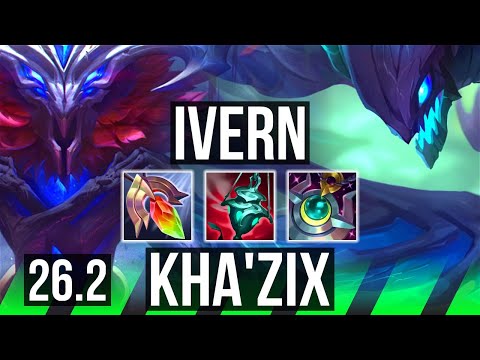 IVERN vs KHA'ZIX (JGL) | Phase Rush, Good KDA: 5/1/17 | KR Master | 26.2
