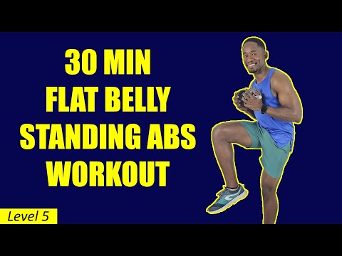 Learn 30 Minute WEIGHTED STANDING ABS WORKOUT One Dumbbell Flat Belly Routine Mind Luster
