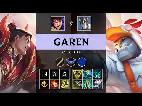 Garen Mid vs Galio - EUW Diamond Patch 25.06