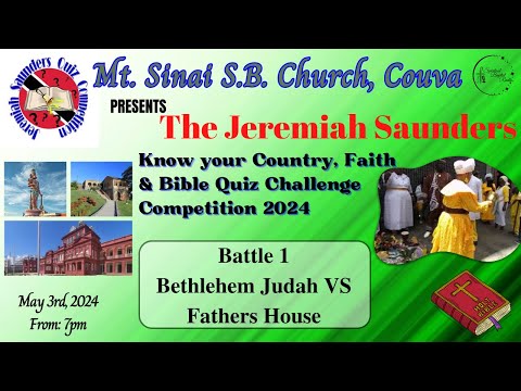 The Jeremiah Saunders Know your Country, Faith &  Bible Quiz Challenge Competition 2024 - Battle 1
