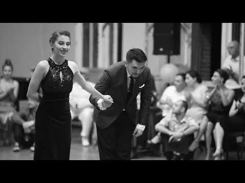  Julio Saavedra  and  Tekla Gogrichiani  are  dancing  to  "  La Mulateada  "  by  Carlos di Sarli  at  Tiflis Tango Festival  in  2019