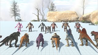 Goro team VS All skin Dinosaurs unit - Animal Revolt Battle Simulator
