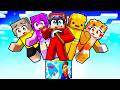 5 Friends On A YouTuber Block In Minecraft