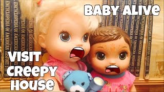 Baby Alive Maggie and Fae visit a CREEPY abandoned house Is someone's there?