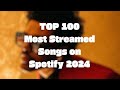 TOP 100 Most Streamed Songs Of ALL TIME On Spotify 2024