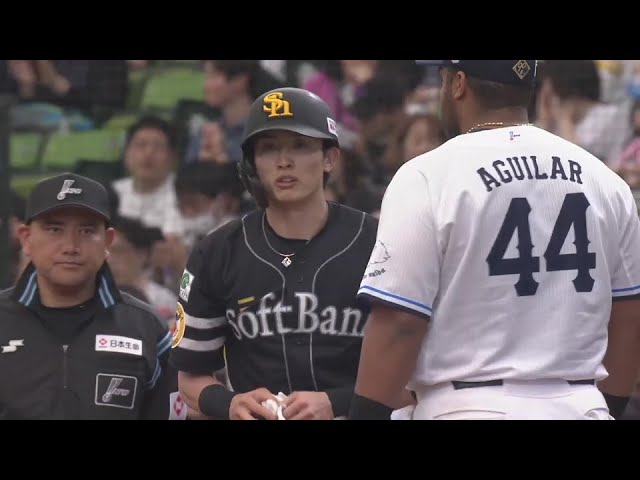 【6回表】快足活かし内野安打!! 打率リーグトップのホークス・周東佑京の一打でリードを広げる!! 2024年4月14日 埼玉西武ライオンズ 対 福岡ソフトバンクホークス
