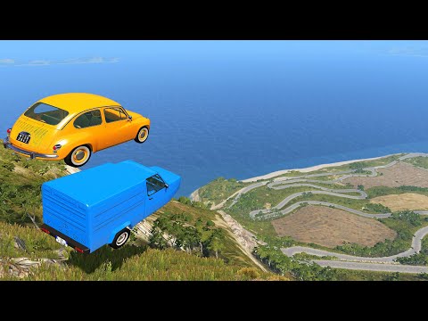 High Speed Jump Crashes (Dangerous Roads In Italy) - BeamNG drive Jumps & Falls Crashes