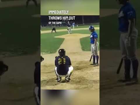 This batter drew a line in the sand after the umpire called it a strike 😳