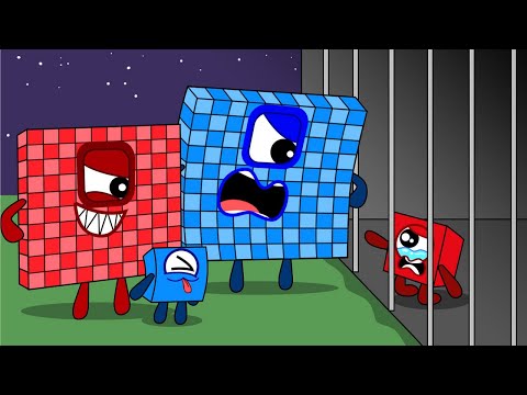 No...Numberblocks 1 Blue!! Don't Leave Numberblocks 1 Alone ? -  Numberblocks Funny Animation
