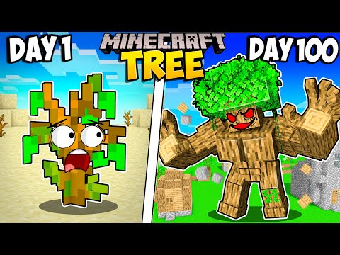 I Survived 100 Days as a TREE in Minecraft