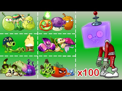 NEW TEAM PLANT & Radom Team Plants Max Level VS Team 100 Holo Head Zombie Zombie - Pvz 2 Challenge