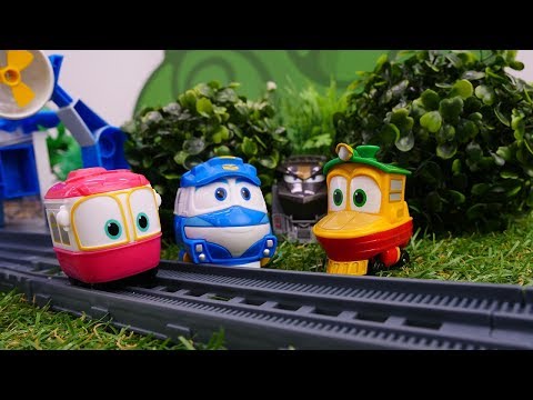 Видео с игрушками. Роботы поезда: поиски Сэлли.
