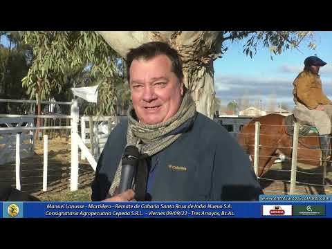 09-09-22 - Manuel Lanusse - Martillero - Remate de Cabaña Santa Rosa de Indio Nuevo S.A.