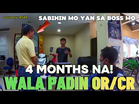 Dealer ang tagal mag issue ng ORCR 4 Months na wala pa din REHISTRO ORCR ang Motor CONG BOSITA