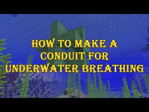 Stingray Productions - 1.13 "HOW TO MAKE A CONDUIT FOR UNDERWATER BREATHING!" Minecraft Tutorial
