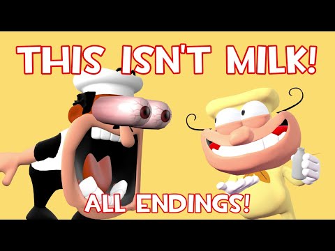Pizza Tower: This isn't milk! all endings (Garry's mod animation)