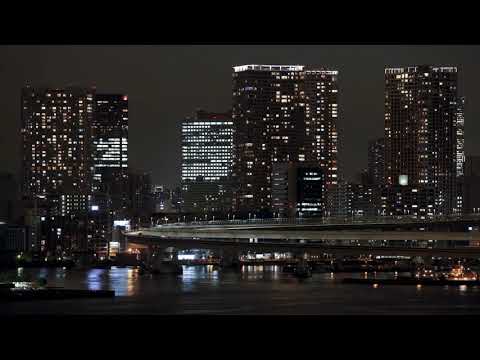 Tokyo at Night, 4K - Skyline Expressway - Drone Film From Above - Rainbow Bridge - Downtown Tokyo