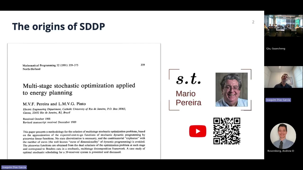 Multistage Stochastic Programming and Stochastic Dual Dynamic Programming (SDDP)
