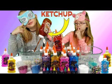 LEAH CHEATED!!! Blindfolded Slime Challenge!