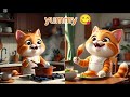 A Very Hungry Orange Cat Finally Gets His Meal But Happiness Didn T Last Long