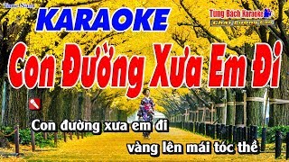 Video hợp âm Con đường xưa em đi Karaoke Remix - Tone Nam