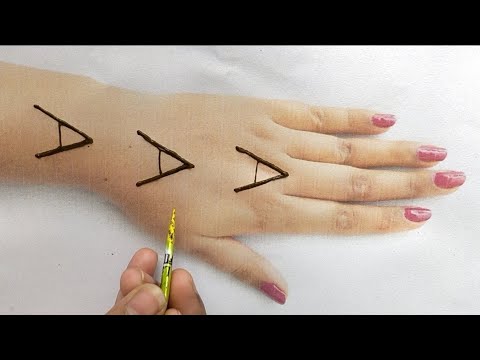#AAA Word Easy mehndi design trick-Latest designs for beginners-Arabic Mehndi designs tutorial2019 Video