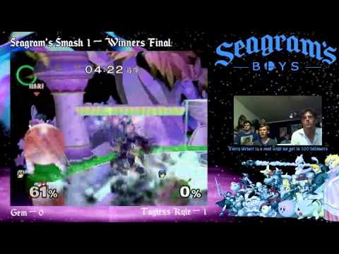Seagram's Smash 1 - WF - Gem (White Marth) vs. Tagless Kyle (Blue Marth)