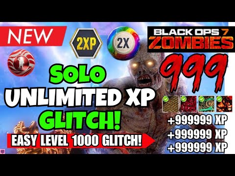 NEW BO7 SOLO UNLIMITED XP GLITCH! AFK ROUND 100 + FAST LEVEL 1000 / CAMO GLITCH (BO7 ZOMBIES GLITCH)