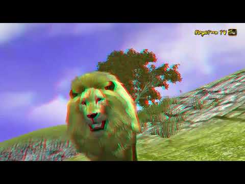 Safari 3D Animation (Works With Anaglyph 3D Red–Blue Glasses)