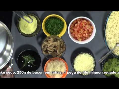Receitas Bom Sabor 11/03/2014 - Risoto de shitake com filé mingnon ao bacon Parte 1/2