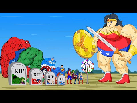 Evolution of SUPERHERO: Fat WONDER WOMAN vs Giant HULK, SPIDER-VERSE, SUPERMAN & Team SuperHero Girl