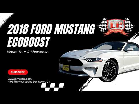 2018 Ford Mustang EcoBoost Convertible in White for sale at JP Motors in Burlington, ON