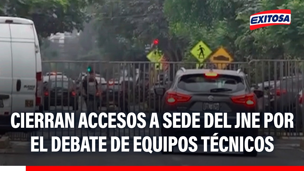 🔴🔵 Cierran accesos a sede del JNE por debate de equipo técnicos