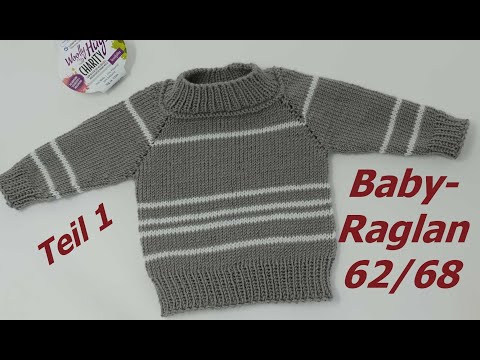 Knitting raglan sleeves for babies - Part 1