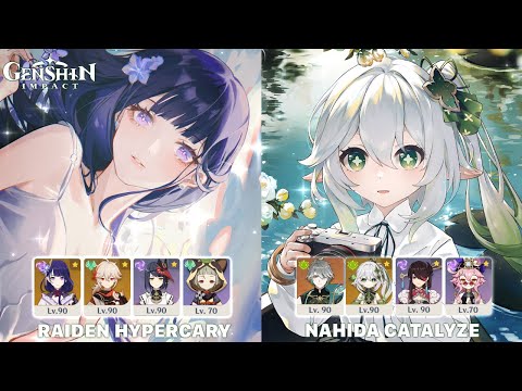 [Genshin Impact] Spiral Abyss 12 - Raiden Hypercary And Nahida Catalyze