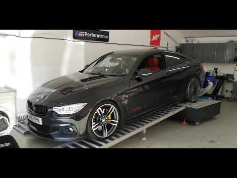 BMW F32 435i n55 ewg stage 2+ Dyno 370whp and 602nm