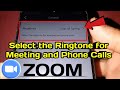How to Set Ringtone for Meeting and Phone Calls in Zoom