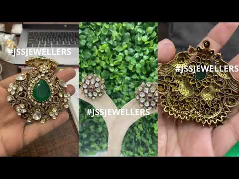 92.5 silver victorian finish polki pendant