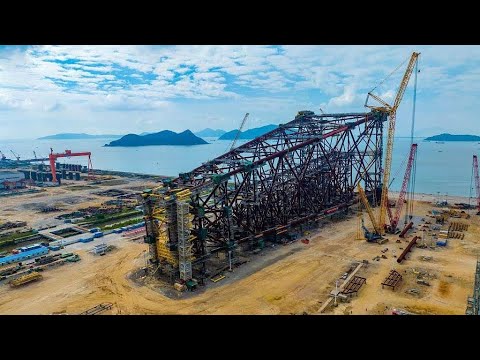 Estrutura principal concluída na maior jaqueta de petróleo e gás em águas profundas da Ásia