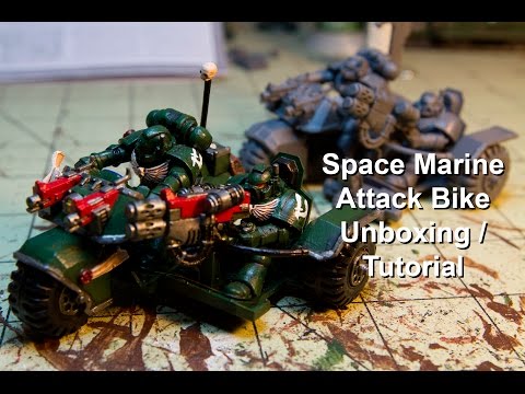 Warhammer 40K Space Marine Attack Bike Unboxing and Tutorial